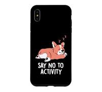 Custodia per iPhone XS Max Dì no all'attività Carino che dorme pigro Corgi EduEly