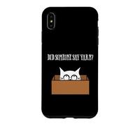 Custodia per iPhone XS Max Did Someone Say Yarn Funny Cat Lover Knitting Crochet Hobby