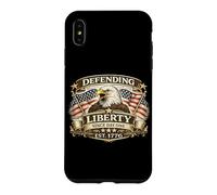 Custodia per iPhone XS Max Difendere la libertà dal primo giorno Est 1776 Eagle Flag USA Star