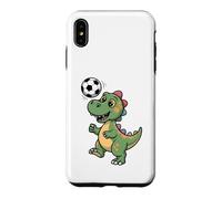 Custodia per iPhone XS Max Dinosauro che gioca a calcio dinosauri per bambini