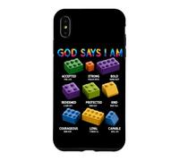 Custodia per iPhone XS Max Dio dice che sono cristiano Block Building Toy Master Builder