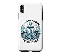 Custodia per iPhone XS Max Dio è la Mia Ancora nella Tempesta Cristiano Gesù Cristo Bibbia