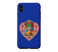 Custodia per iPhone XS Max Disney Beauty and the Beast Belle Stained Glass Rose Heart