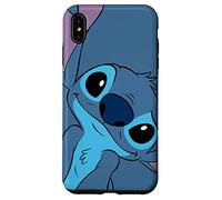 Custodia per iPhone XS Max Disney Lilo and Stitch - Cucitura a punto carino, colore: grigio ard