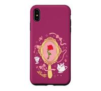 Custodia per iPhone XS Max Disney Princess Belle Enchanted Rose in Mirror Pink Coquette