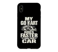 Custodia per iPhone XS Max Distressed Go Kart Racing Driver My Go Kart va più veloce di