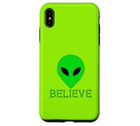 Custodia per iPhone XS Max DIVERTENTE ALIENO PICCOLO UOMO VERDE CREDERE