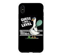 Custodia per iPhone XS Max Divertente Anatra Da Padel Indovina Il Mio Livello Livello