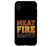 Custodia per iPhone XS Max Divertente barbecue Pitmaster barbecue barbecue barbecue regalo per feste fuoco carne