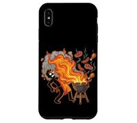 Custodia per iPhone XS Max Divertente barbecue Pitmaster, barbecue con affumicatore, ideale come regalo per feste