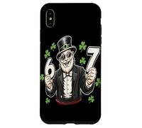 Custodia per iPhone XS Max Divertente camicia con 6 e 7 numeri Lucky and Clover, leprechaun vintage