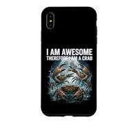 Custodia per iPhone XS Max Divertente camicia di granchio I Am Awesome Ocean Meme per i cacciatori di granchi