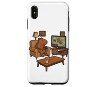 Custodia per iPhone XS Max Divertente Capybara Gamer Meme Accogliente Animale Gioco Scherzo Retro Gioco
