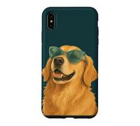 Custodia per iPhone XS Max Divertente Golden Retriever Occhiali da sole per amanti dei cani