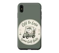 Custodia per iPhone XS Max Divertente golf cart golfista Fore Fun alcune palline da golf