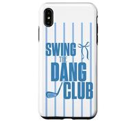 Custodia per iPhone XS Max Divertente Golf Swing the Dang Club Blu Golf Mom