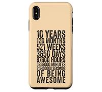 Custodia per iPhone XS Max Divertente maglietta per il 10° compleanno Old Meter divertente 10 anni regali