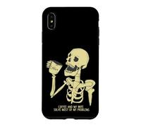Custodia per iPhone XS Max Divertente matrimonio dicendo caffè e mia moglie uomini donne cranio