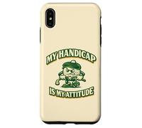 Custodia per iPhone XS Max Divertente palla da golf con mascotte "My Handicap Is My Attitude"