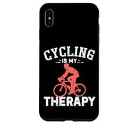 Custodia per iPhone XS Max Divertente regalo per allenatore e giocatore di ciclismo | Il ciclismo è la mia terapia