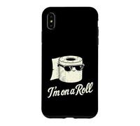 Custodia per iPhone XS Max Divertente rotolo di carta igienica con occhiali da sole