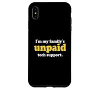Custodia per iPhone XS Max Divertente sviluppatore IT Guy I'm My Family's Supporto tecnico non pagato