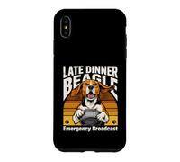 Custodia per iPhone XS Max Divertente trasmissione di emergenza Beagle a cena tardiva