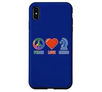 Custodia per iPhone XS Max DIVERTENTI SCACCHI AMORE PACE CON ICONE