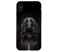 Custodia per iPhone XS Max dolce elegante nero afghano cane ironia levriero