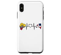 Custodia per iPhone XS Max Dominican Ecuadorian Heartbeat Ecuador Flag Heritage