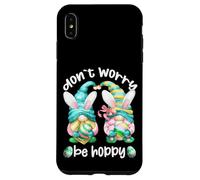 Custodia per iPhone XS Max Don`t Worry Be Hoppy With Cute Bunny Ears And Easter Gnome
