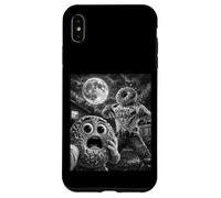 Custodia per iPhone XS Max Donut Dad Funny Vintage Horror Graphic Uomo Luna Man Selfie
