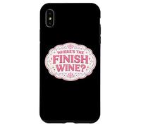 Custodia per iPhone XS Max Dov'è la fine Wine Lover Runner Running Race Joke Citazione