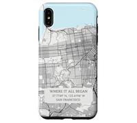 Custodia per iPhone XS Max Dove tutto è iniziato - Mappa della città di San Francisco