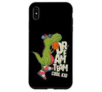 Custodia per iPhone XS Max Dream Team Cool Kid Funny T-Rex Bsketball Graphic Designs