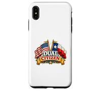 Custodia per iPhone XS Max Dual Citizen Texas American Flag Patriotic Funny Pride