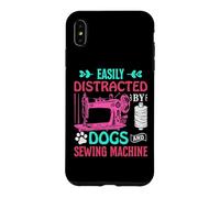 Custodia per iPhone XS Max Easily Distracted By Dogs And Sewing Machine Seamstress