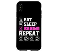 Custodia per iPhone XS Max Eat Sleep Bake Repeat Women Funny Mother's Day Baking Mom