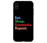 Custodia per iPhone XS Max Eat Sleep Economics Repeat per economisti e studenti Econ