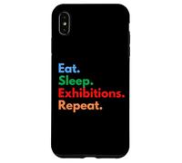 Custodia per iPhone XS Max Eat Sleep Exhibitions Repeat per espositori e amanti dell'Expo