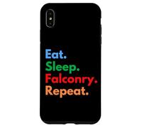 Custodia per iPhone XS Max Eat Sleep Falconry Repeat per falconieri e amanti dei falchi