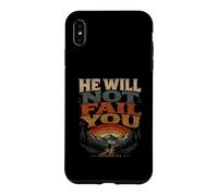 Custodia per iPhone XS Max Egli non ti mancherà Deuteronomio 31 6 Retro