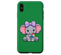 Custodia per iPhone XS Max Elefante che indossa un fiocco per capelli per la consapevolezza dell'autismo