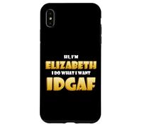 Custodia per iPhone XS Max Elizabeth Joke IDGAF Meme Funny Halloween Costume For Liz