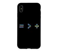 Custodia per iPhone XS Max Equality is Greater Than Division Math Symbol Social Justice