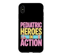 Custodia per iPhone XS Max Eroi pediatrici in azione, design colorato audace