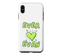 Custodia per iPhone XS Max Ever Loves Evan Green Heart and Stars