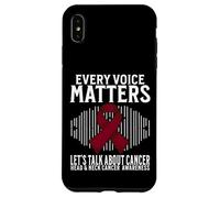 Custodia per iPhone XS Max Every Voice Matters Head and Neck Cancer Awareness Gifts