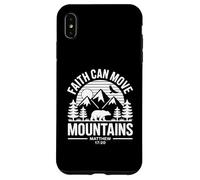 Custodia per iPhone XS Max Faith Can Move Montagne Retro Tramonto Bibbia Versi Cristiani