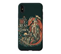 Custodia per iPhone XS Max Fantasy Dragon Reader Amante dei libri che legge all'alba